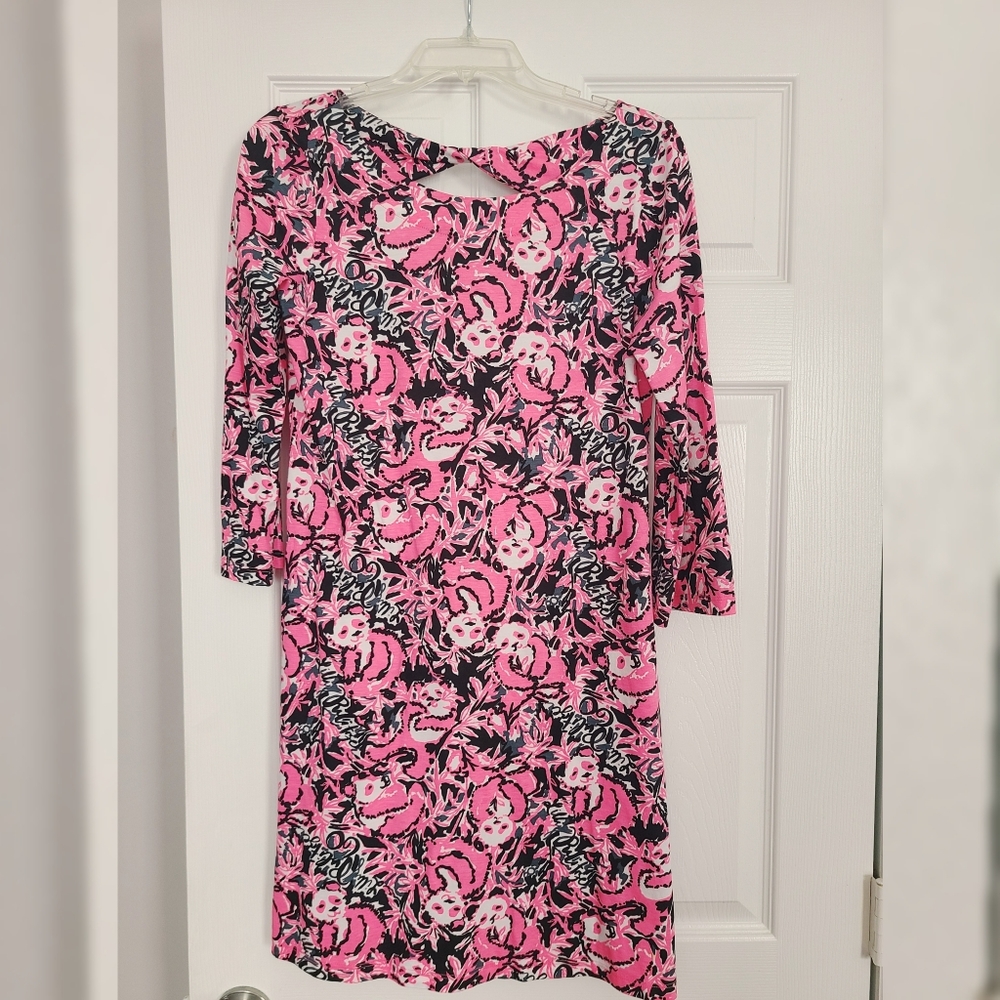 Lilly Pulitzer dress, size S, pink, white and black